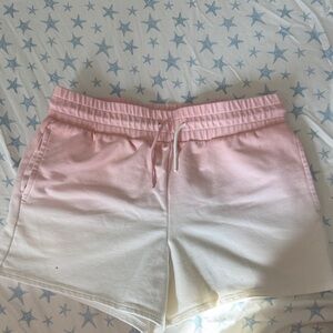 Pink and White Ombre  Shorts